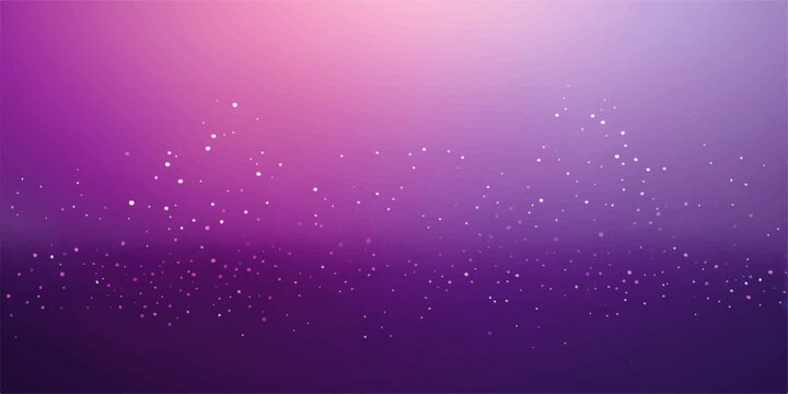 Abstract purple winter night sky background with bright particle stars, bokeh, and holiday snow texture design pattern