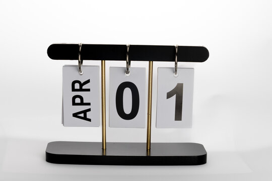 The perpetual calendar is flipped to display April 1 st.