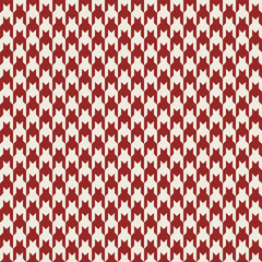 Pink Red Modern Houndstooth Fabric