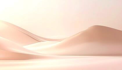 Abstract Dunes Serene Sandscape in Soft Peach and Cream Tones