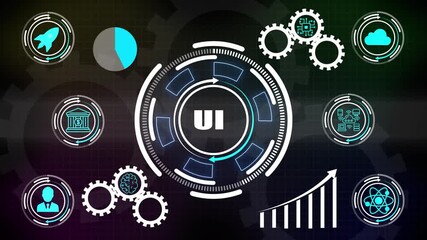 UI centered business and technology transformation for enhanced financial workflow, digital innovation, teamwork collaboration, cloud integration, fintech solutions and professional development - Powered by Adobe