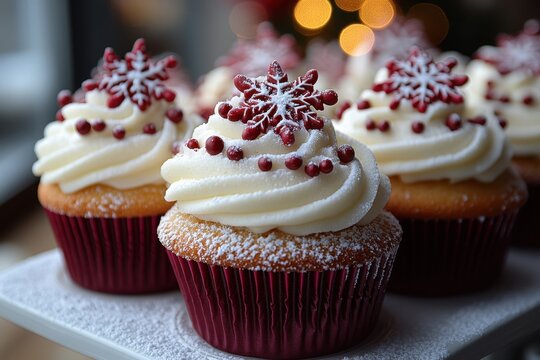 Cupcakes on a white plate.