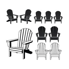 Collection of adirondack chairs for summer relaxation