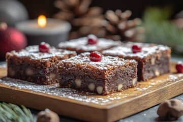 A wooden cutting board.