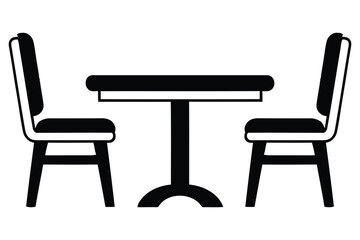 Modern Dining Room Furniture Set Silhouette for Home Interior Design