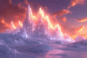 Mountain landscape with prominent mountain range in background.