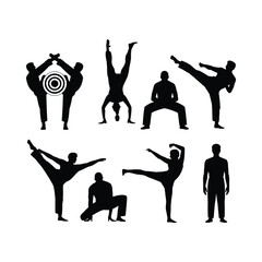 silhouettes of dancing people