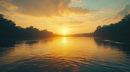 Suriname landscape Amazonian rainforest and rivers beautiful nature view