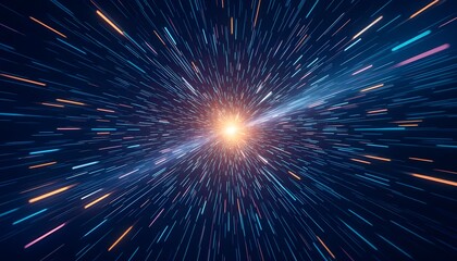 Digital Data Explosion – Abstract Particle Burst in Space.