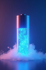 3D render of an energy storage capsule (futuristic battery)