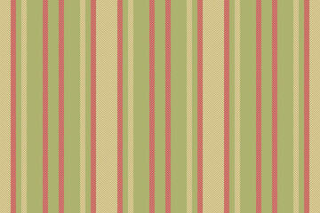Obraz premium Fopy space stripe background vertical, elegance vector texture pattern. Cit textile seamless lines fabric in lime and orange colors.