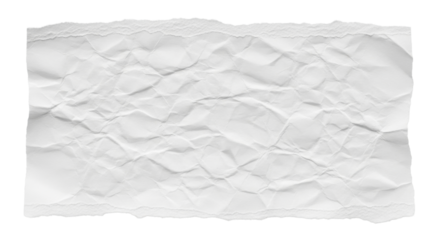 Piece of white torn edges paper ripped. White notepaper journal sticker. Real wrinkled notepad isolated PNG Clean