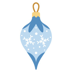christmas tree decorations, Christmas Ornament drop blue snowflake.
