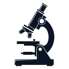 Professional Laboratory Microscope Silhouette for Scientific Research and Study
