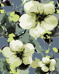 seamless pattern with lilies of valley