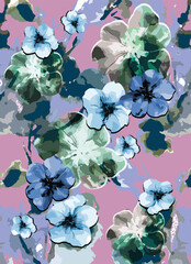 abstract flowers pattern design