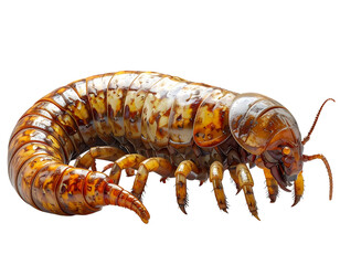  Lifelike Giant Millipede Model for Educational Display Isolated on Transparent Background PNG