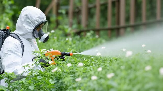 Safe pesticide application in organic gardening techniques