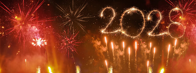 happy new year, new year's eve, silvester, new year, celebration greeting card, new year card long...