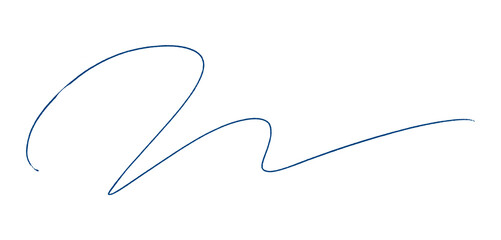 Blue Pencil Underline - Hand drawn horizontal chalk, marker or pencil lines. Design element for...