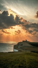 sky and sea during sunset