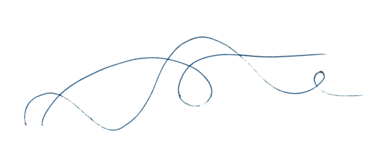 Blue Pencil Underline - Hand drawn horizontal chalk, marker or pencil lines. Design element for emphasis, text lines and decoration. Set on transparent background.