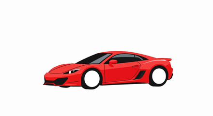 Obraz premium Red sports car with sleek design on a white background