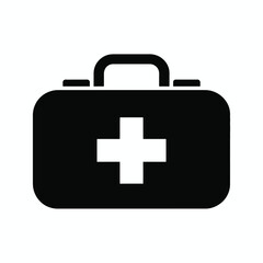 Obraz premium Clean vector illustration of a first aid kit icon scalable eps medical symbol vector