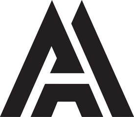 Clean Letter A Icon with Clear Background