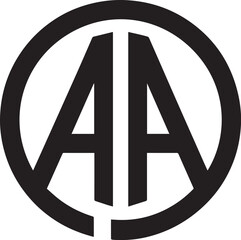 Simple A Monogram - No Background