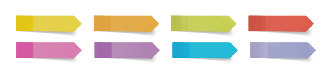 Message sticky note sticky stickers or Many assorted different colours isolated. png transparency