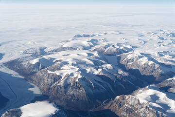 グリーンランドの雪床、氷山、氷河