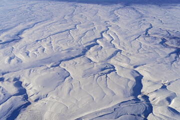 グリーンランドの雪床　クローズアップ