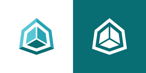 Cube 3d Geometric Pentagon Logo