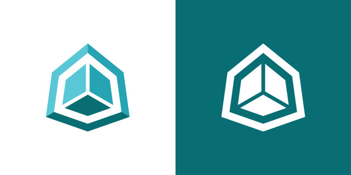 Cube 3d Geometric Pentagon Logo