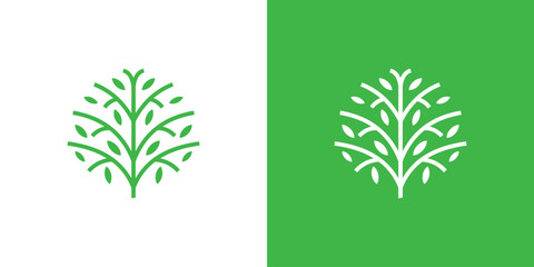 Nature Growth and Eco Symbol Modern Tree Logo