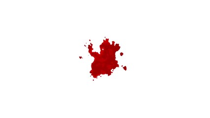 Artistic splatter splash effect, Blood Splash, splashes black fluid splash transition, splatter in water red water color drops on white screen background. - Powered by Adobe