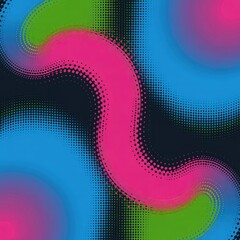 Abstract Halftone Pattern with Swirls