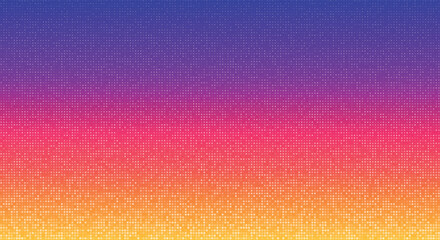 Naklejka na ściany i meble Colorful halftone background with purple to yellow vertical gradient Naklejka na ściany i meble Colorful halftone background with purple to yellow vertical gradient