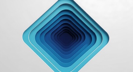 Abstract Blue Diamond Layers - A Captivating Geometric Design.