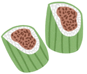 Traditional Japanese Mochi with Red Bean Paste