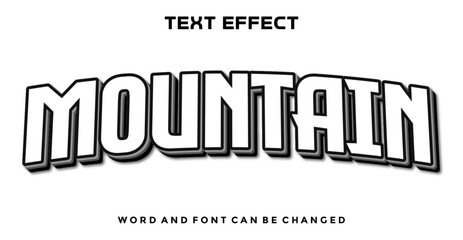 Mountain editable text effect