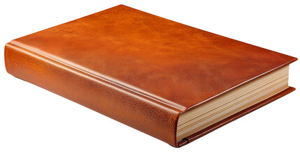 Brown hardcover book displayed on a clean surface