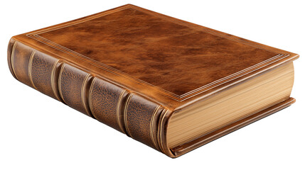 Elegant brown hardcover book on a clean surface