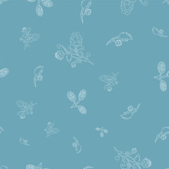 Accent Wall Design Artichokes and acorns botanical character and charm.
