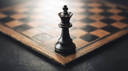 gambit. A single chess piece on a wooden board, connecting two sides in a minimalist game. tutorial guides, club newsletters, designed for tourism and weekend activity guides.