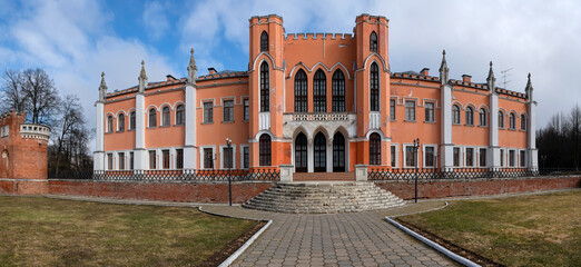The main manor house in the pseudo-Gothic style in the Marfino estate