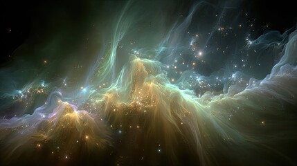 Colorful Space Nebula Landscape