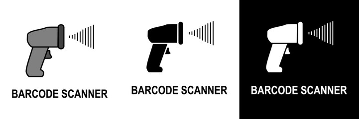 Illustration of a barcode scanner reading a code beam. Ideal for retail, checkout systems, and technology concepts.