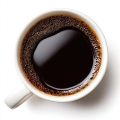 Single Coffee Cup White Background